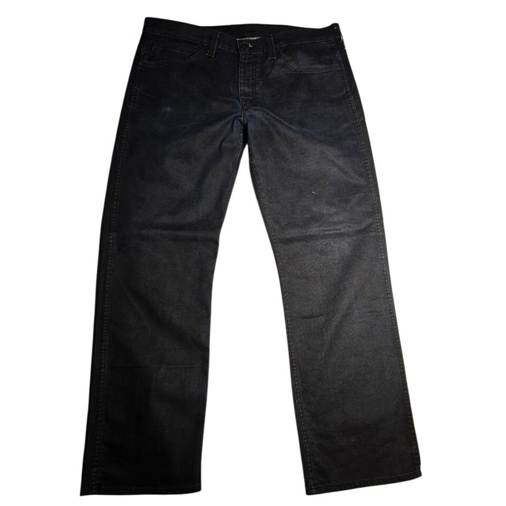Levis 569 Straight Fit Jeans Mens 36x34‎ Dark Indigo Blue Stretch 893